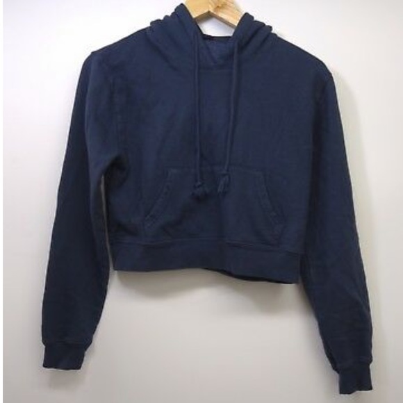 Brandy Melville Daisy cropped hoodie - navy - Picture 4 of 7